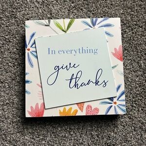 Floral Decorative Plaque with Inspirational Quote